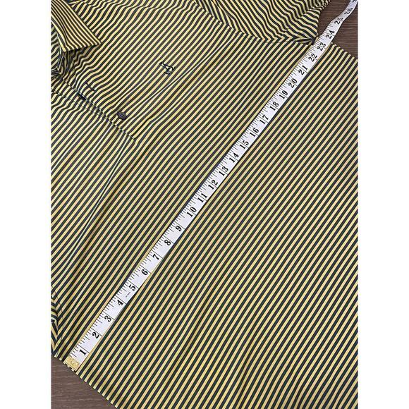 FOOT JOY Yellow/Grey Striped Golf Polo Shirt size XL - Picture 7 of 9